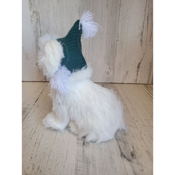 Bristle brush Arctic fox Green hat xmas home decor - Picture 5 of 7